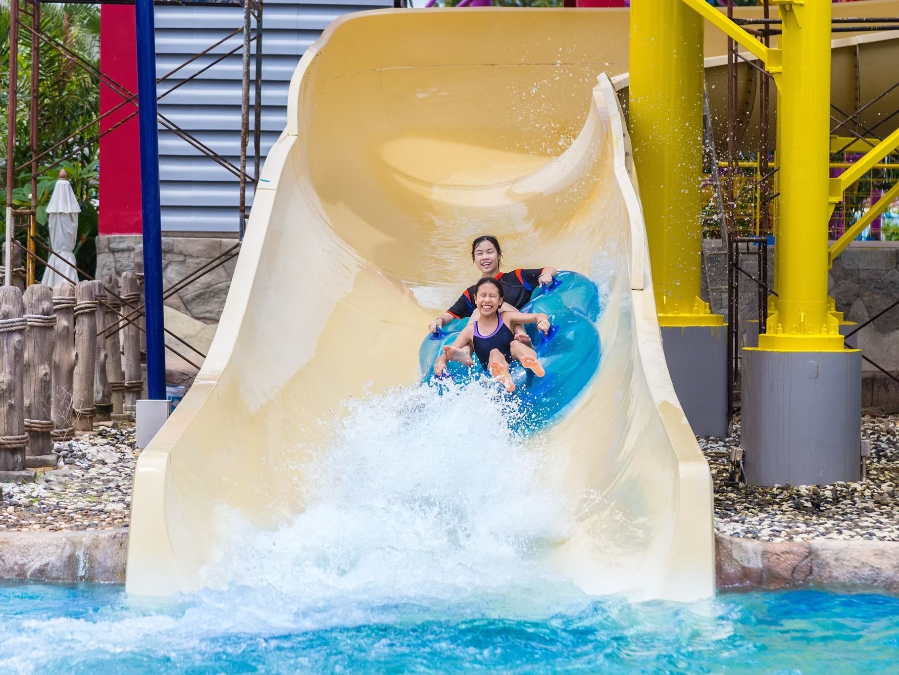 Orange Playground Equipment in A Park Setting