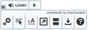 Example webReader Toolbar
