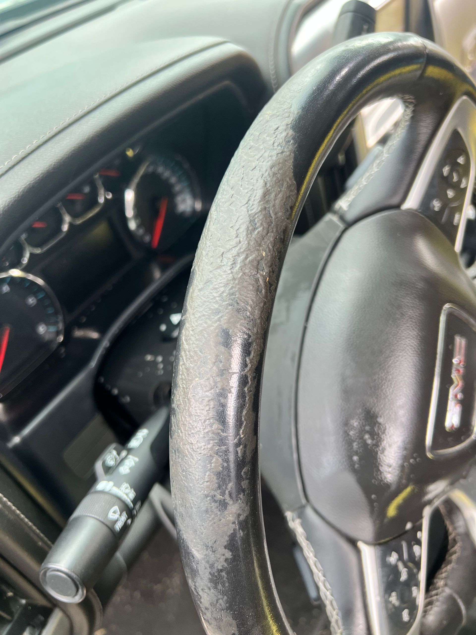 Before Interior Detailing Steering Wheel