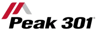 The peak 301 logo is red and white with a red arrow.