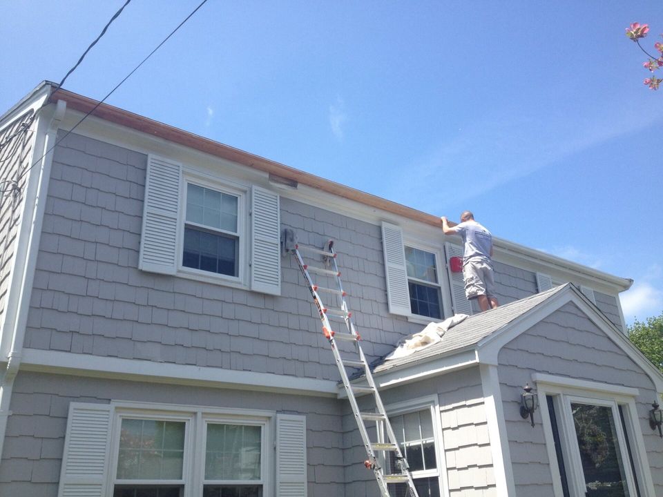 Contractor Painting Home Gutter - Abington, MA - JMD Services CO