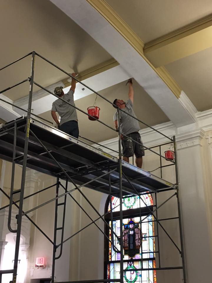 Men Painting Ceiling - Abington, MA - JMD Services CO
