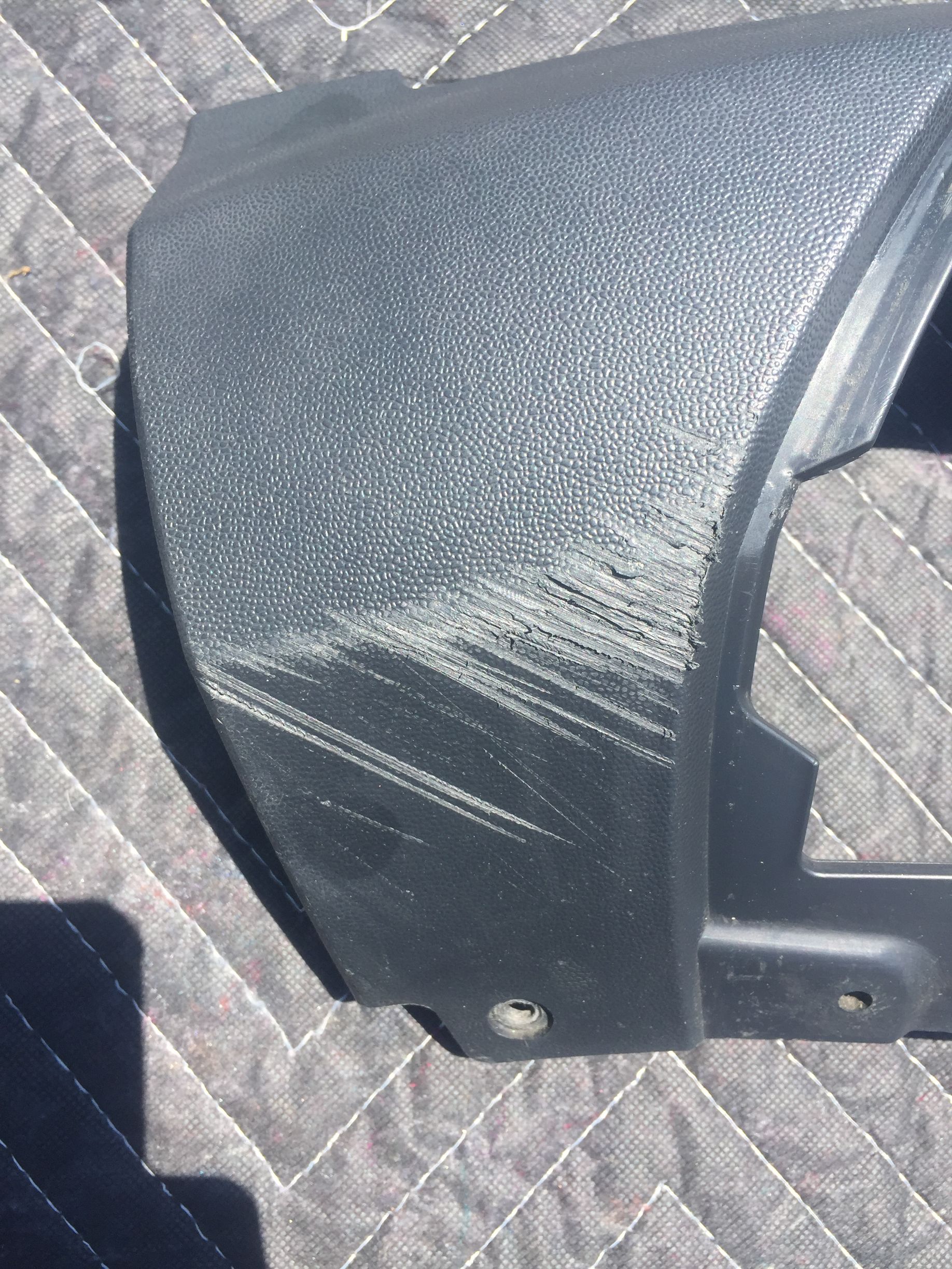Textured Plastic Bumper collision scratches