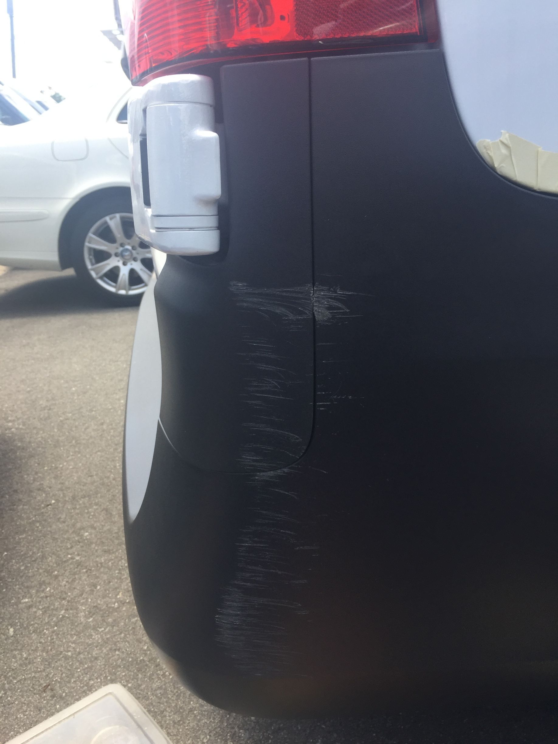 Textured Plastic Bumper scrapes and scratches