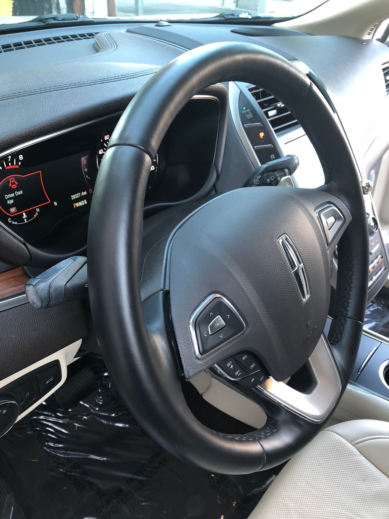 Steering wheel repaired and refinished