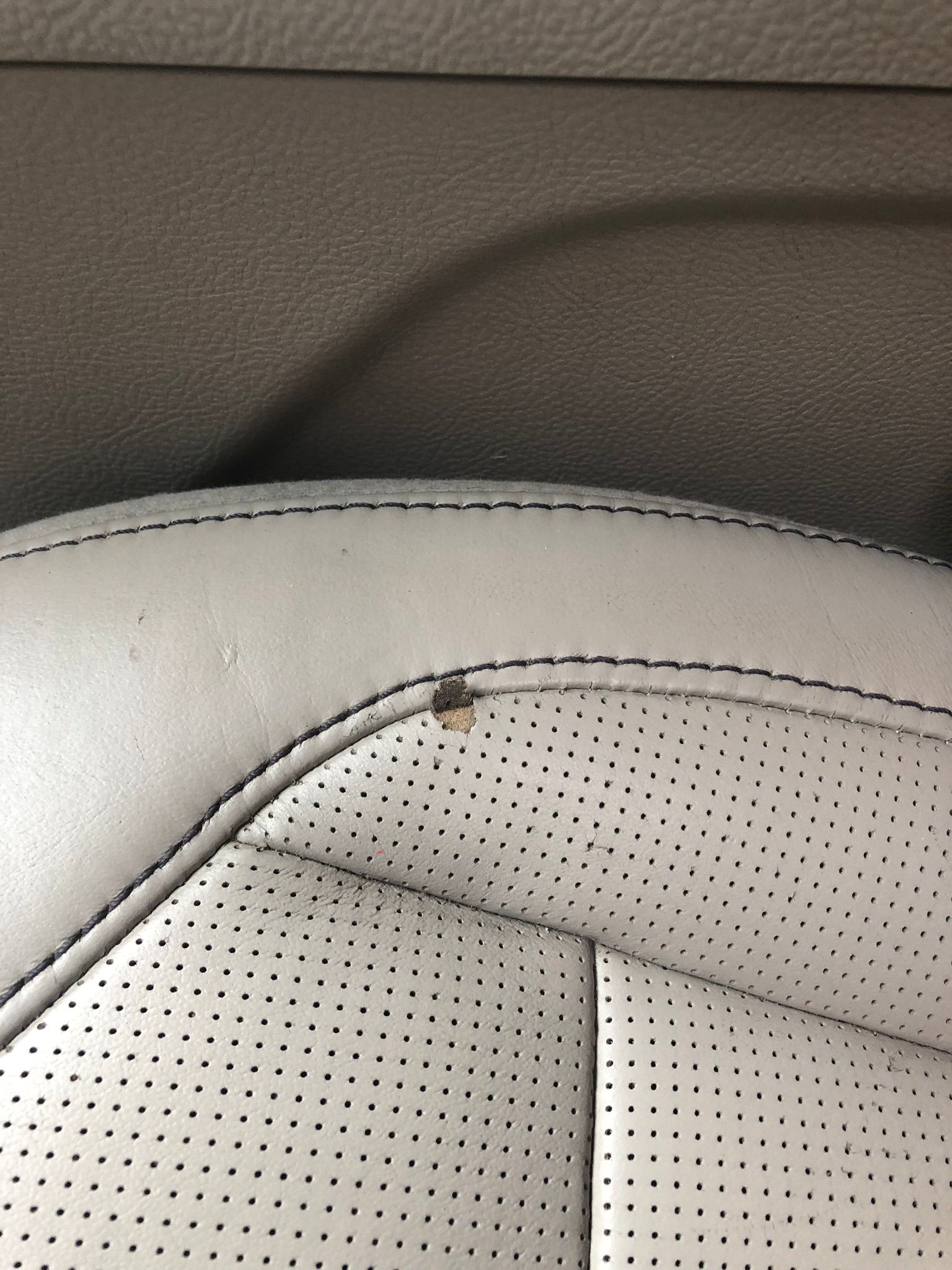 Leather Seat Burn Hole