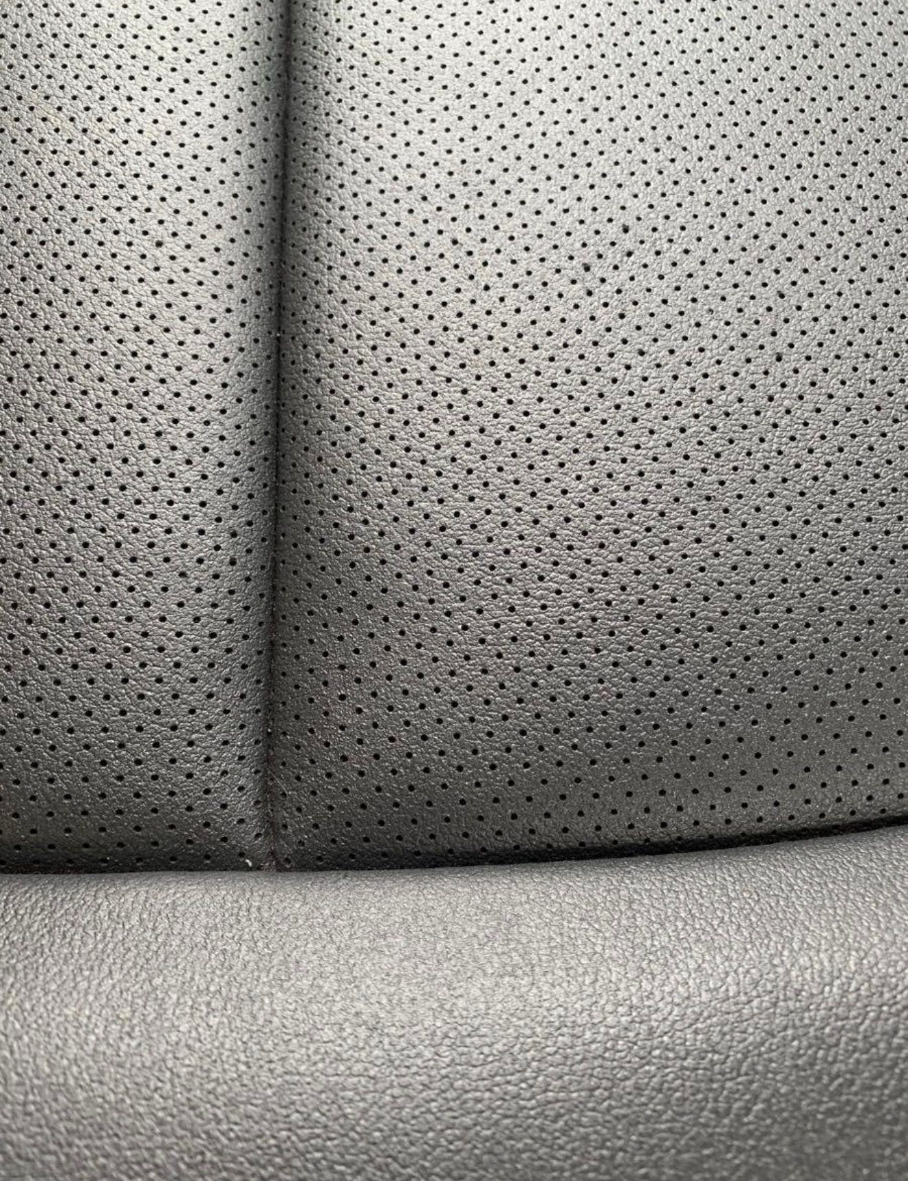 Repaired Perforated Leather Seat