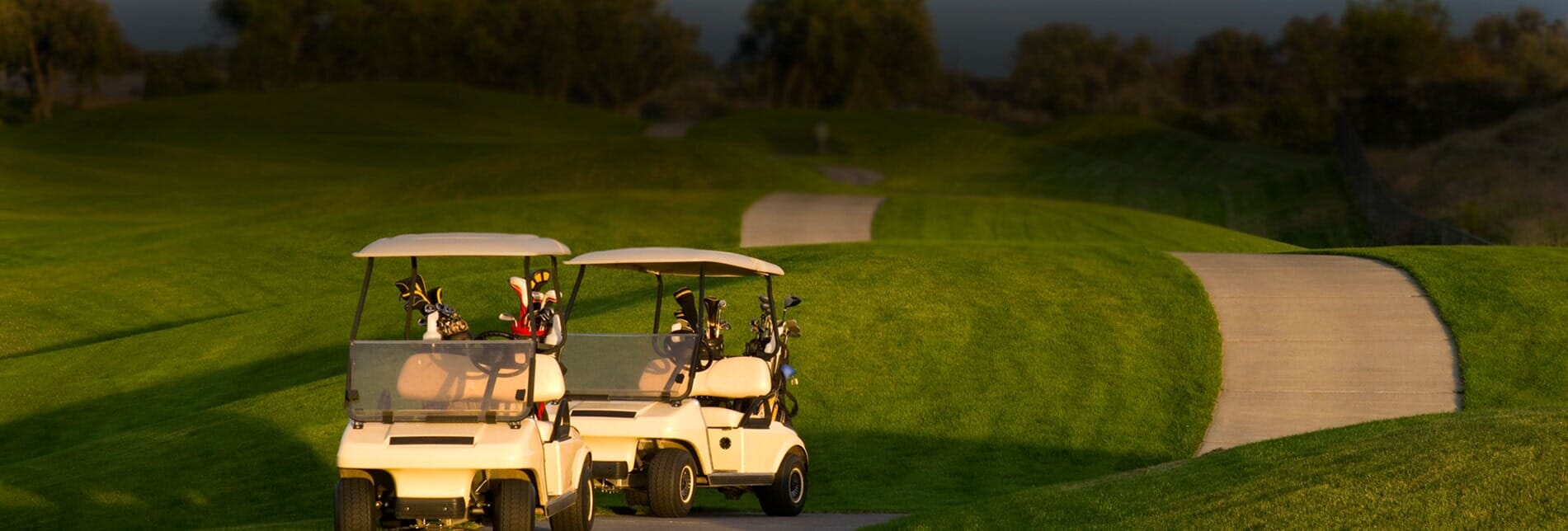 Red Parked Carts — Golf Carts in Albuquerque, NM