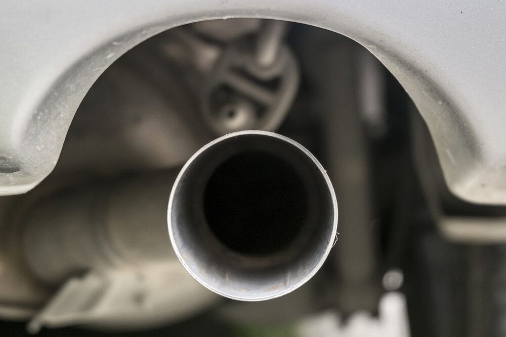 A Close Up of the Exhaust Pipe of a Car — Steve's Service Centre in Albury, NSW 