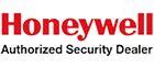 Honeywell logo: red text "Honeywell" above "Authorized Security Dealer."