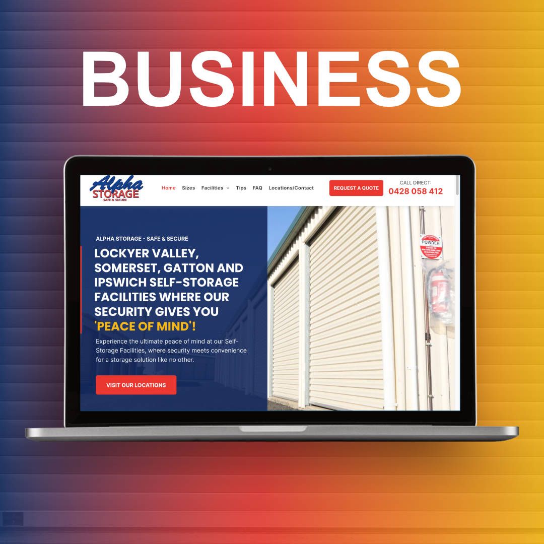 Laptop with website on screen