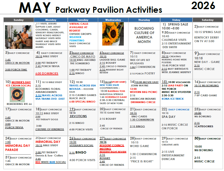 Calendar | Parkway