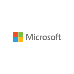 The microsoft logo is on a white background.