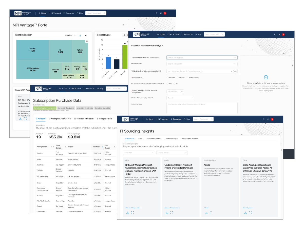 A bunch of computer screens with graphs and tables on them