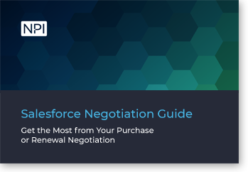 A salesforce negotiation guide that says get the most from your purchase or renewal negotiation