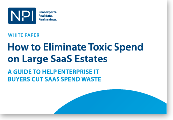 A white paper titled how to eliminate toxic spend on large saas estates