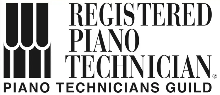 Logo for the Registered Piano Technician program from the Piano Technicians Guild.