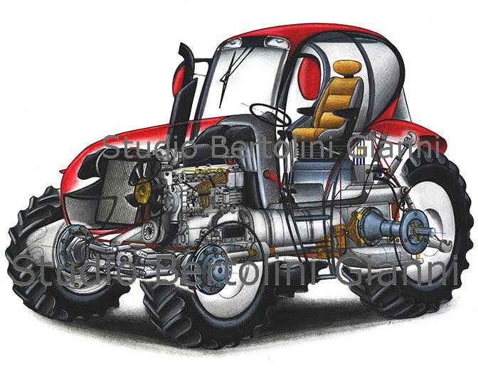 disegno trattore
