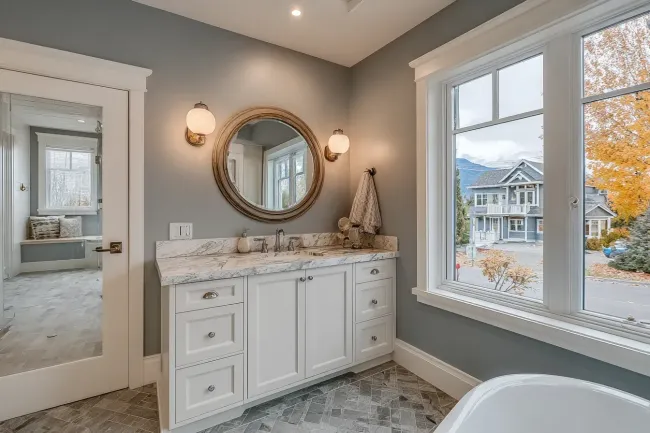 Bathroom remodeling services in Surrey cover shower benches, niche shelves, tile feature walls, water-efficient toilets, and custom cabinetry. Renovation contractors in Surrey blend design, durability, and energy-efficient solutions for superior bathroom transformations.