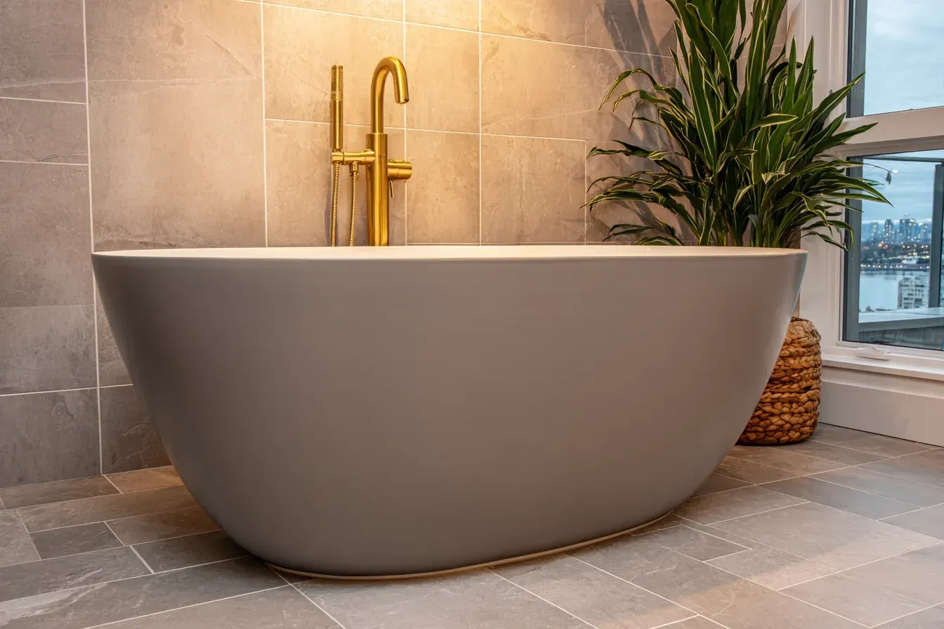 Surrey bathroom renovations include oversized tile, floor heating, rainfall fixtures, and wall-to-wall lighting upgrades. Renovators enhance bathroom luxury through meticulous finishing.
Bathroom remodeling Surrey BC combines classic tile patterns, quartz countertops, glass shower panels, and efficient ventilation. Our work boosts both functionality and visual appeal.
Bathroom renovation Surrey professionals build statement showers with stone walls, recessed LEDs, quartz benches, and frameless partitions. Surrey homeowners enjoy spa-grade bathroom quality.
Surrey bathroom renovations include bright lighting design, tile flooring, sleek fixtures, and smart mirror installations. Renovators craft handsome, moisture-resistant bathrooms.