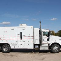 A white truck with ELI logo on the side