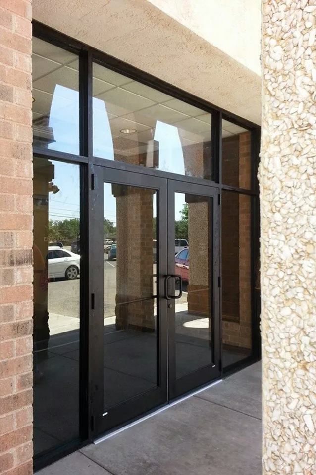 Storefront with double doors