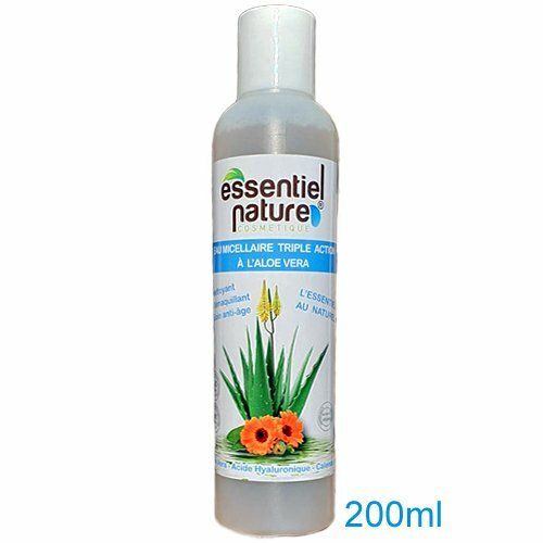 Elle nettoie et régénère la peau, lui donne un aspect lisse et tonique, élimine les taches de vieillesse, aide à long terme à retendre les muscles du visage et à effacer les rides et ridules. ALOE VERA - ACIDE HYALURONIQUE - CALENDULA TRIPLE ACTION Nettoyant- Démaquillant- Soin anti-âge