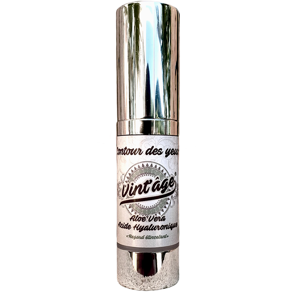 Le contour des yeux Vint'âge est un soin défatiguant, lissant, hydratant et anti-âge du contour de l'oeil. 100% naturel certifié bio avec aloe vera bio, acide hyaluronique d'origine naturelle, pullulan. Sans parfum et sans allergènes il convient aux peaux les plus sensibles.