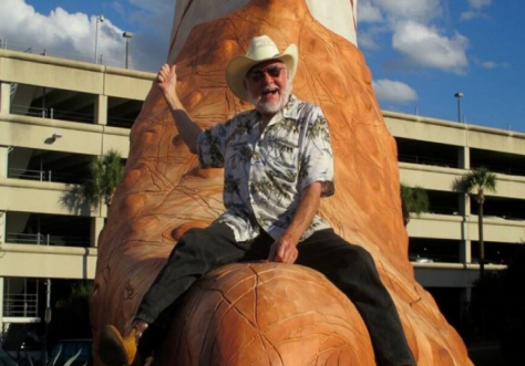 Wade atop the World's Largest Cowboy Boots in San Antonio.