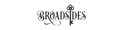 BROADSIDES wordmark with a key replacing the “I” in “SIDES”.