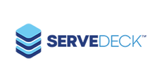 ServeDeck logo with blue stacked data servers and dark blue text.