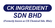 Logo for CK Ingredient Sdn Bhd, blue and white text with former name below.