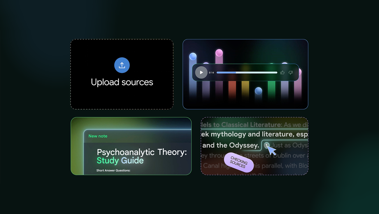 Four rectangular interface panels. 