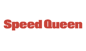 Speed Queen logo in red text on a white background.