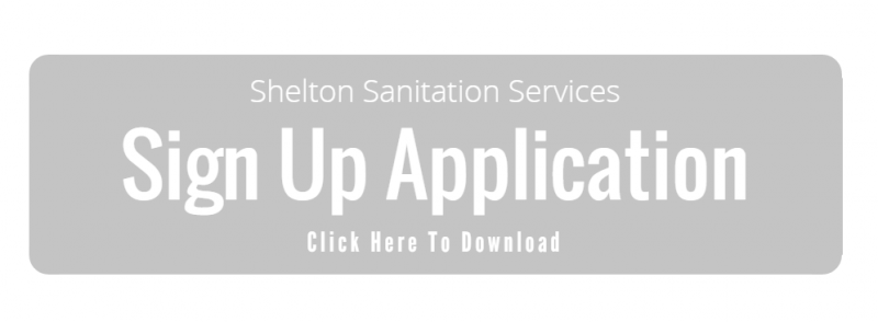 Shelton Sanitation Services sign-up application button, gray with white text and “Click Here To Download” text