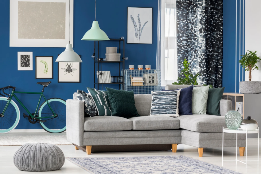 Deep navy color lounge