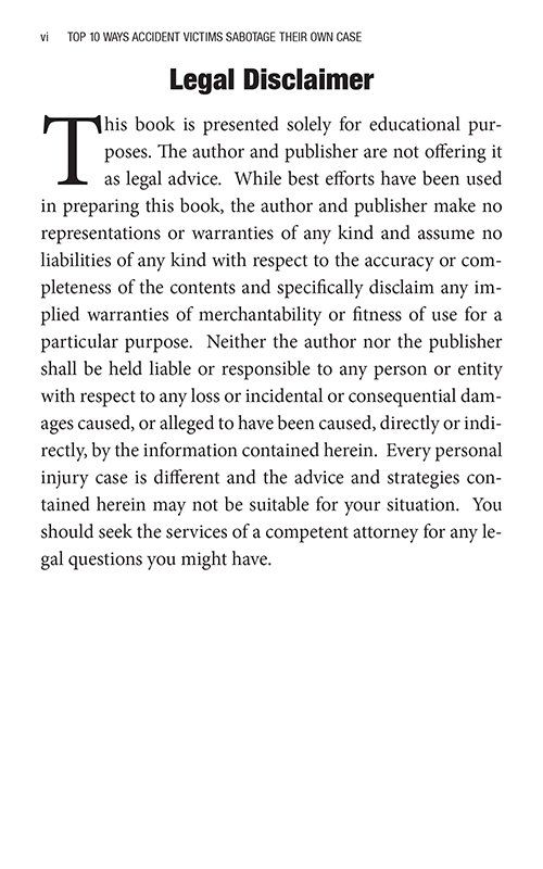 legal disclaimer