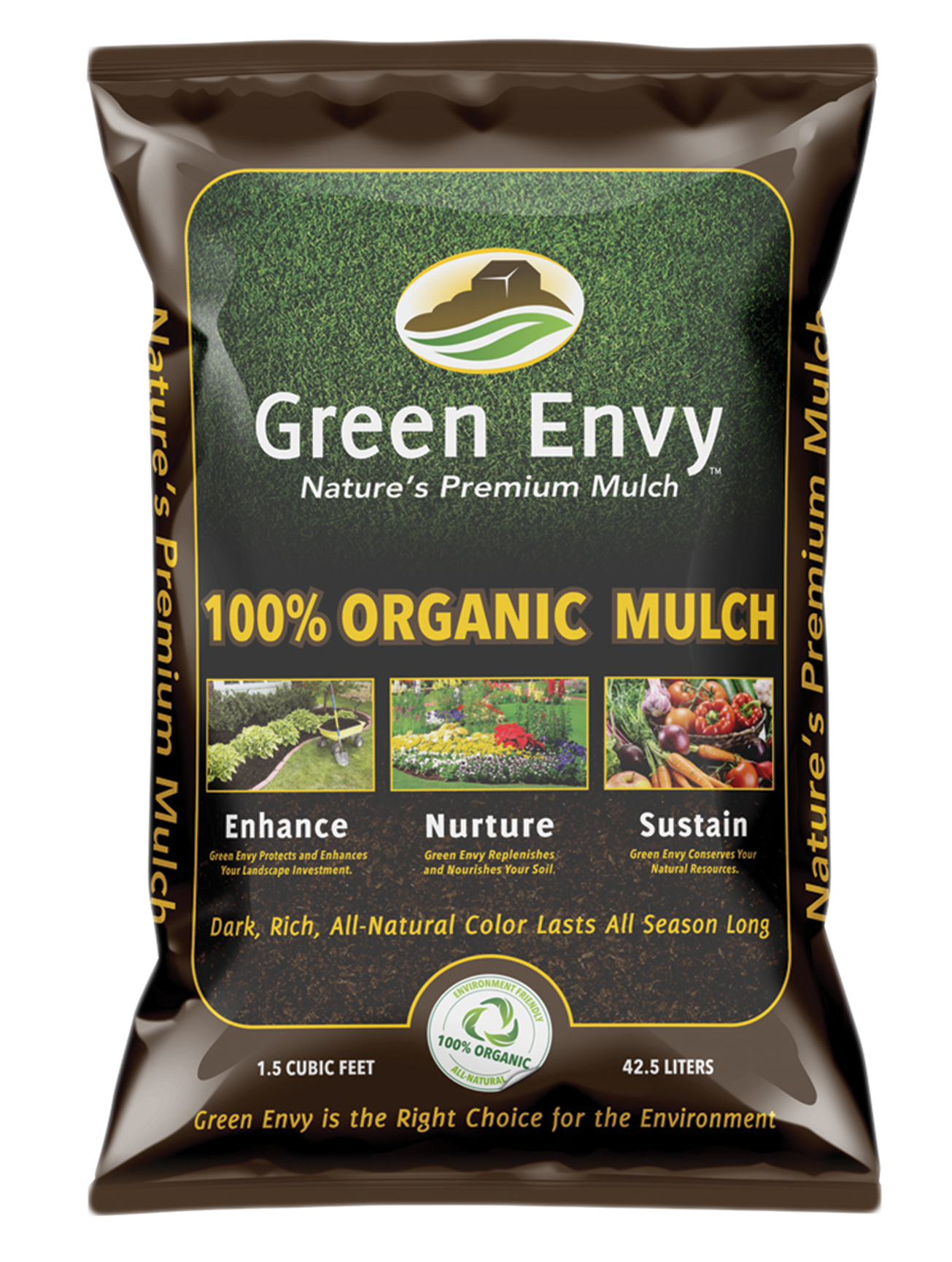 Bag of Green Envy Garden Mulch