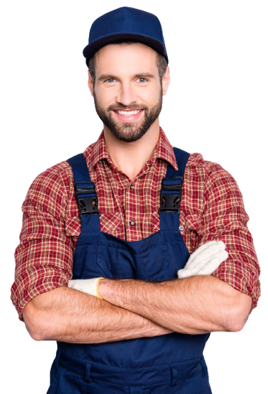 a man with his arms crossed like he has just finished a job well done.