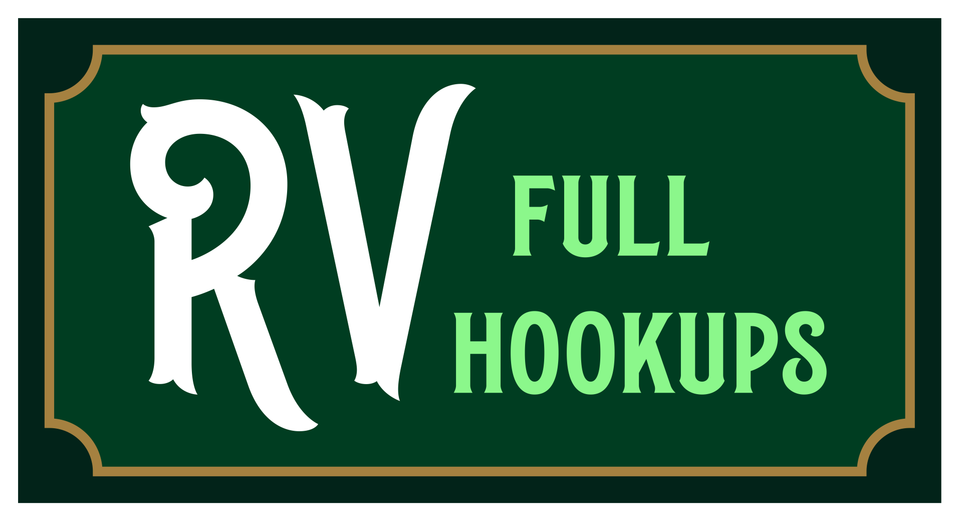 RV Hookup Sign