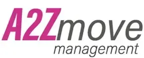 The logo for a2zmove management is pink and white