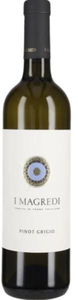 Bottiglia di vino bianco Pinot Grigio I Magredi.
