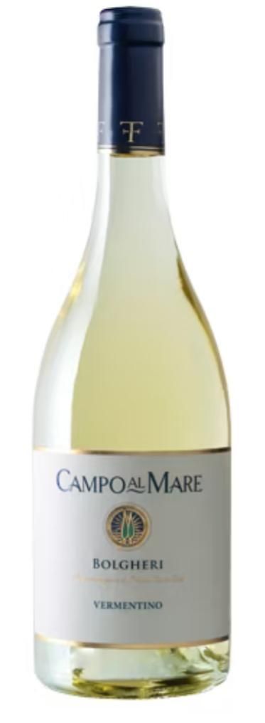 Bottiglia di vino bianco Campo al Mare.