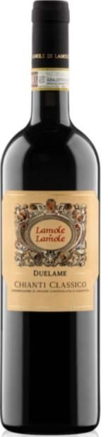 Una bottiglia di vino Chianti Classico Castello Tavola. Ha un'etichetta color crema.