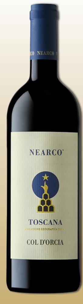 Bottiglia di vino con etichetta bianca, la scritta è 