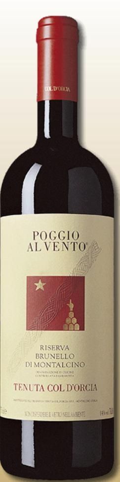 Bottiglia di vino rosso con tappo rosso ed etichetta color crema.