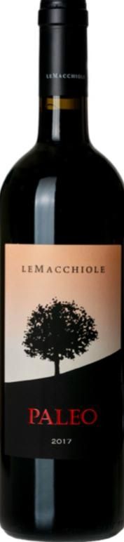 Bottiglia di vino Paleo con la sagoma di un albero.