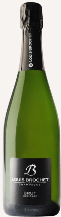 Bottiglia di champagne verde, etichetta nera con la scritta 