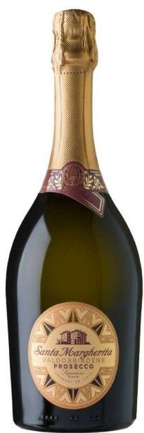 Bottiglia di champagne con lamina d'oro e etichetta rotonda.