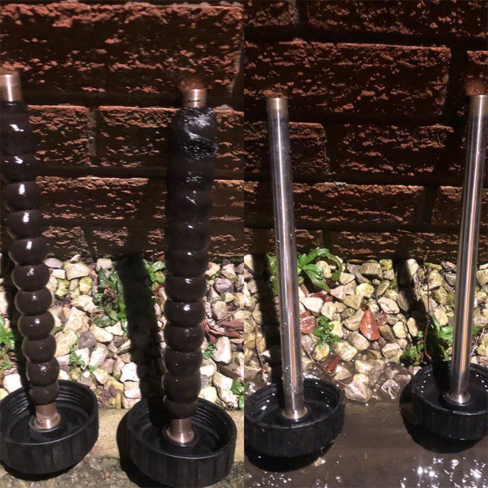 before and after cleaning gas appliances